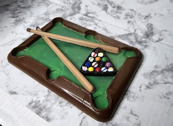 Chocolate pool table